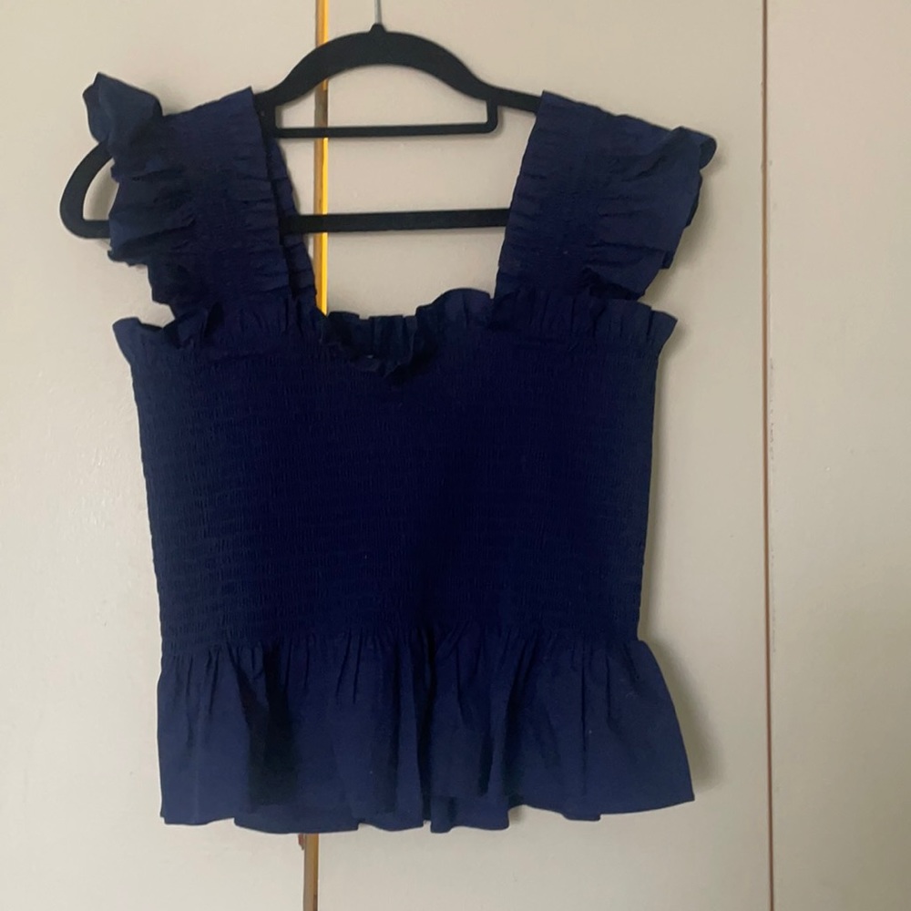 NWT Hill House Home Paz Top in Navy